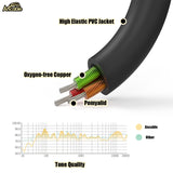 9 Inch 3.5mm (1/8") Male to 3X Female Stereo Splitter Audio Cable, Gold-Plated