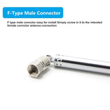 FM Antenna Telescopic Aerial 75 Ohm UNBAL for All F Connector Radio & Tivoli Audio Model One Two Three Music System Radio