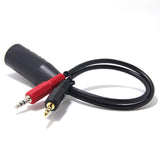 Helicopter to PC Headset Adapter,Dual 3.5mm 1/8" Plugs (1/8" Mic Plug and 1/8" Speaker Plug) to 4 Conductor U-92A/U Socket