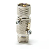 Lightning Arrestor/Surge Protector for CB Ham Two-Way Radio Antenna, UHF PL-259 Male to Female RF Coaxial Connector Adapter