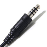 General Aviation to Helicopter Headset Adapter Dual GA Sockets 3/16" Mic Jack and 1/4" Speaker Jack to 4 Conductor U-174/U Plug