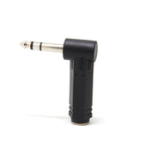 1/4 to 1/4 Adapter, 6.35mm Right Angle Stereo Male Plug to 6.35mm Stereo Female Jack Audio Adapter