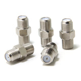 F Type Female to Female 75 OHM Coax Coupler Adapter 5-Pack