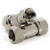 F Type Male to Male 75 Ω Ohm  Coax Adapter Coupler Connector