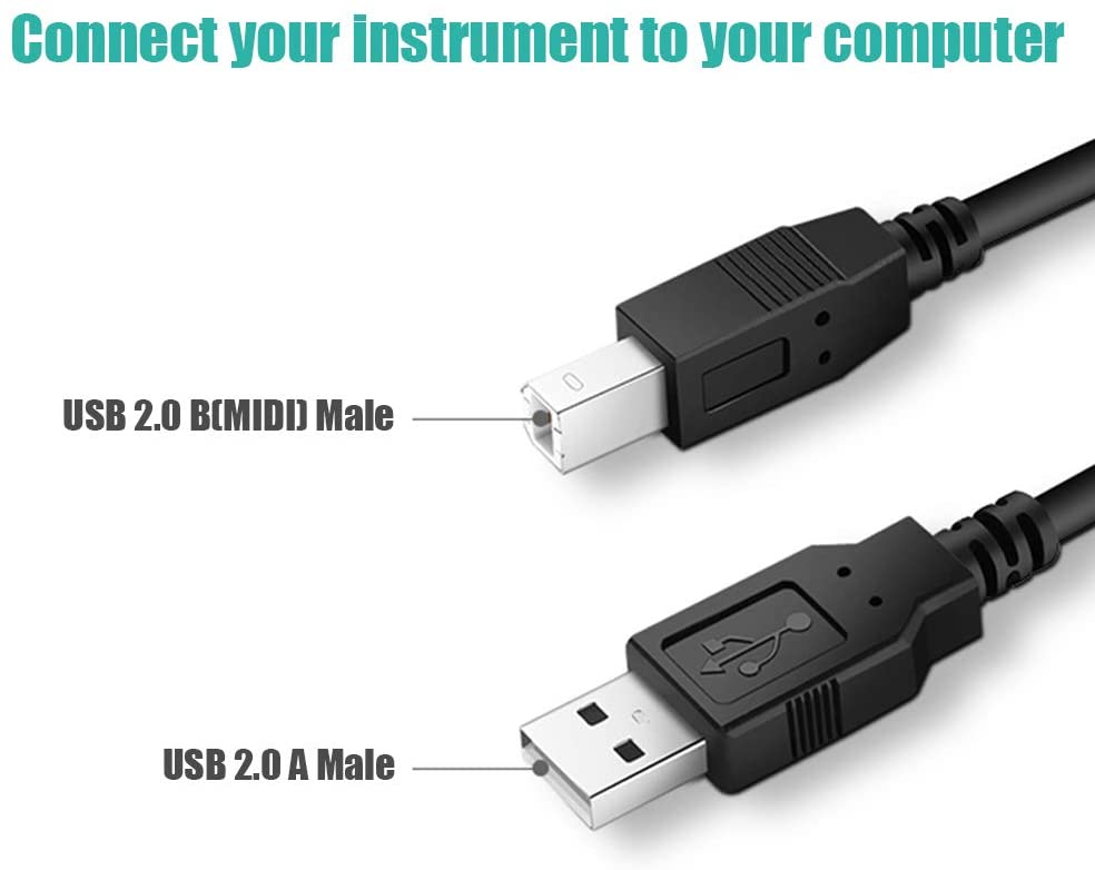 USB B MIDI Cable 3 Ancable USB A to USB B Co
