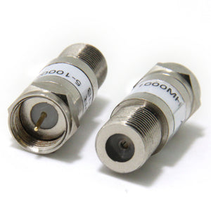 F-Type in-Line Coax Cable TV Signal Attenuator 6 dB 2-Pack