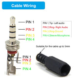 Ancable Replacement TRRS Male Plug 4 Pole 1/8" 3.5mm Solder Type DIY Audio Cable Connector for Repair Headphones Headset