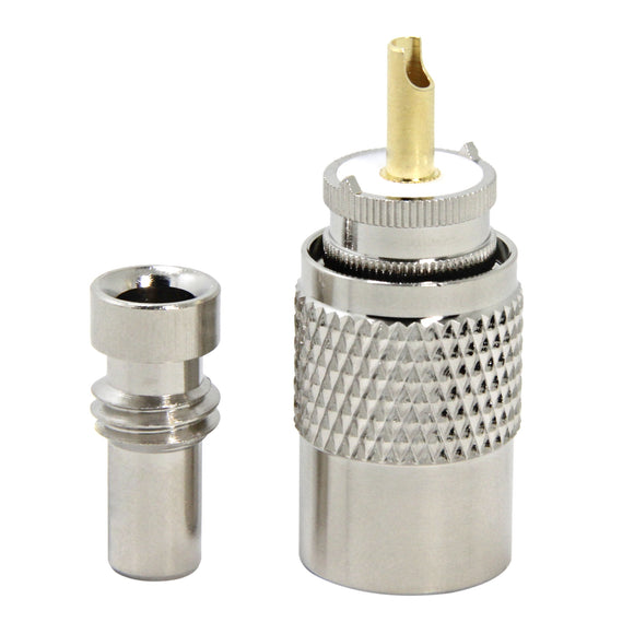 High Quality PL 259 UHF Male Solder Connector Plug with UG-176 Reducer, 50ohm Low Loss for RG58, RG8, RG8x, LMR-400, RG-213