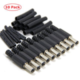 Replacement Packs Wholesales 5.5x2.5mm DC Male Plug Power Supply Ends Solder Type DIY DC Barrel Adapter Shrinkle Tubes