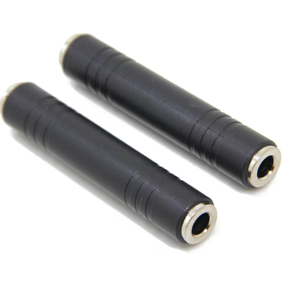 1/4 Inch Coupler 6.35mm TS and TRS Female to Female Barrel, Cost-Effective Plastic Stereo Cord Extender