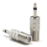 3.5mm 1/8-inch Mono Male to F-Type Female Coaxial Cable Converter Adapter for FM Bose Wave Radio Antenna
